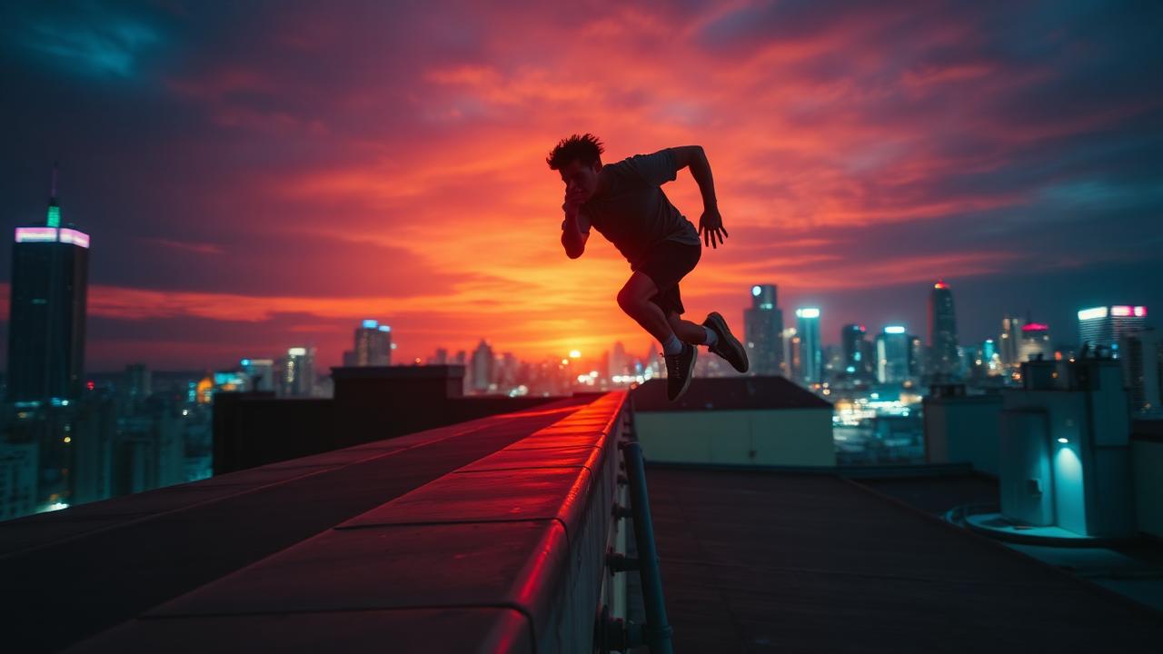 Rooftop sprint: 12 buildings in 8 minutes